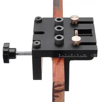 Aliaj de aluminiu 3 In 1 Dowelling Jig 6/8/10/15mm Lemn de Foraj Ghid de Localizare Reglabil Diblu Jig Kit Pentru DIY Instrument pentru prelucrarea Lemnului