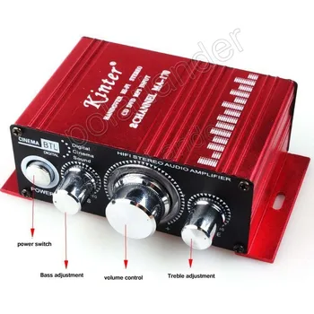 Promovarea 12V Vinde masina Mini Hi-Fi stereo audio de Putere Amplificator 2 Canale amplificator de putere de ieșire 20WX2 RMS
