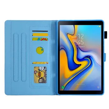 Pentru Samsung Galaxy Tab 10.1 (2019) SM-T510 T515 Tableta Caz Flip Cover Stand Portofel Cu slot pentru Card Design floare fluture