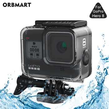 ORBMART 60M rezistent la apa de Locuințe Caz pentru GoPro Hero 8 Negru Scufundări de Protecție se arunca cu capul sub apă Acoperi pentru Go Pro 8 Accesorii