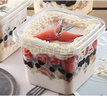 Cutie de plastic Transparent desert conservarea de fructe tort de inghetata cutie de unică folosință Tiramisu cutie Guangzhou