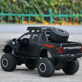 Electronice Aliaj Scară Modele de Mașini de turnat coche Jucarii pentru Copii Jeep 1:32 auto Vehicul SUV Big Foot Ford Raptor Ridica F150