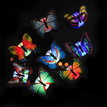 10buc/lot Colorate Schimbarea Fluture Lumina de Noapte LED Lampa Fluture CONDUS Autocolante de Perete Cameră de Origine Petrecere de Birou, de Perete Decor Lumini