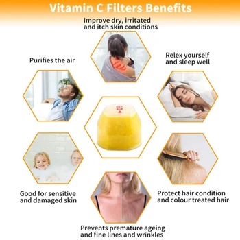 2020 Vitamina C Filtru cu Cap de Duș Cu 3 Lămâi Pentru Balsam Portabile de Înaltă Presiune Pentru a Elimina Clorul Durabil NOI