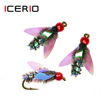 ICERIO 6PCS Țânțar musca de casă Realist Insecte Momeală pentru Pescuit Păstrăv Zbura Atrage #12