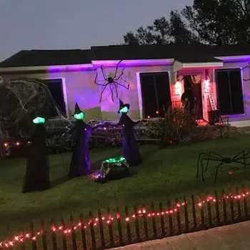 3 BUC/set Luminat de Halloween Vrăjitoare Set de Decorare Sunet Voice Control Strălucire și Sunet Petrecere Casa Bantuita Recuzită QP2