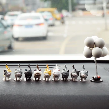 9pcs/lot Mini Cat de Bord Auto Jucării Decor Pentru Masina Ornamente Păpuși Drăguț Jucării În Mașină Decor Acasă Accesorii Auto