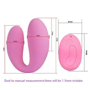U Shape Wireless Vibrator Vibrator G-Spot Dublu Vibratoare jucarii Sexuale Pentru Femei USB Reîncărcabilă Impermeabil Adult Produs Pentru Cupluri