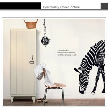 Pereții Autocolante zebra Poster Toaletă Baie Living frigider Decor Animale de Companie Arta Bucătărie Clasă DIY Desene animate
