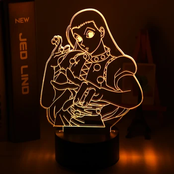 Acrilice Led Lumina de Noapte Anime Hunter X Hunter Decor Dormitor Lumina pentru Copil Copil Cadou de Ziua HXH Illumi Zoldyck Figura 3d Lampa