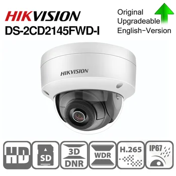 Pre-vânzare Hikvision DS-2CD2145FWD-am IR Rețea Dom POE Camera Video de Securitate 4MP 30M IR IP67 IK10 H. 265+ slot pentru card SD 10buc/lot