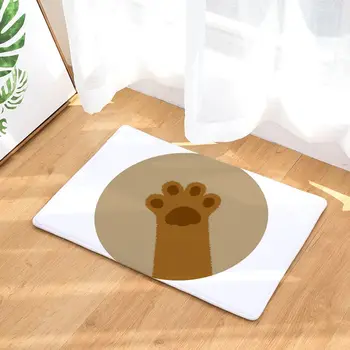 Flanel Podea Animale de Desene animate Pisica cu Gheare Preș Impermeabil Anti-alunecare Bucătărie Covor Camera de zi Preș de Intrare Decor Acasă