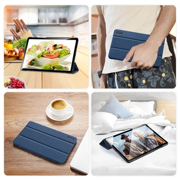 Pentru Samsung Galaxy Tab A7 2020 чехол la Șocuri de Somn Inteligent Flip din Piele Tablet Sleeve Pentru Galaxy Tab A7 Dux Ducis Trifold Caz