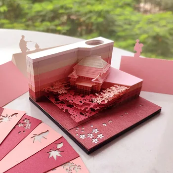 DIY Scrapbooking Omoshiroi Bloc 3D Confort Autocolante Actele Card de Ambarcațiuni Japonia Creative Stereoscopic Notă de Lipicios pe Hârtie
