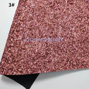 Indesata Glitter din Piele Material textil Piele Sintetica pentru DIY Arcuri, Pantofi, genți de mână P1648