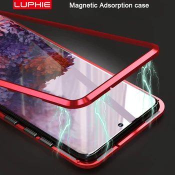 Metal Magnetic De Adsorbție Caz Pentru Samsung Galaxy S20 Ultra Caz Acoperire Capac Sticla Pentru Samsung S20 Plus S 20 Telefon Caz