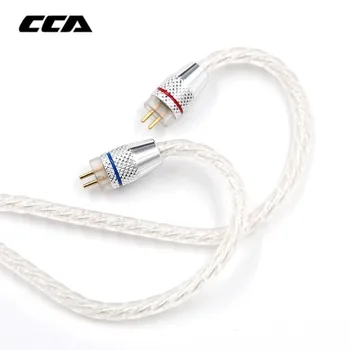 CCA Argint Placat cu Upgrade-Cablu Audio de 3,5 Mm 4 Core 2 Pin Original Casti Cablu Diy Pentru Cca C10/c16/c04/ KZ ZS3 ZS6 ZSA