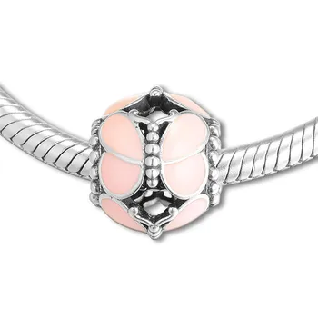 Email roz Fluture Farmecul Margele pentru a Face Bijuterii de Primăvară Argint 925 Margele pentru Bratari & Brățări Bijuterii 2019