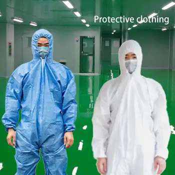 Dispoziția Salopetă cu Glugă Cizme de Protecție de Unică folosință Izolare Rochie Fabrica de Îmbrăcăminte Spital de Siguranță Îmbrăcăminte de Protecńie Costum
