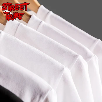 Cerb Tricouri Imprimate Bărbați Streetwear Mens Tatăl Cadou de Ziua T-shirt Geometrice Art Design de Haine de Bumbac Alb Topuri de Fitness Tees