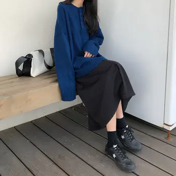 4 culori 2019 iarna stil coreean harakuju stil unic pieptul butoane calde, pulovere femei, pulovere și pulovere (X1194)