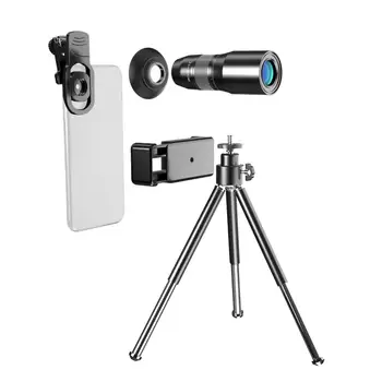 În aer liber, lunete HD vision prisma oglinda de 25 de ori zoom impermeabil telefon mobil aparat de fotografiat lentilă aparat de fotografiat trepied universal de fixare clip