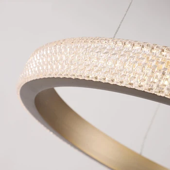 Scurtă design modern cu LED-uri lampă candelabru din aluminiu aur candelabru de viață de iluminat și proiecte de lumini