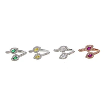2019 populare moda bijuterii delicate scântei colorate cubic zirconia inele reglabile cz ieftine en-gros de femei bijuterii inele