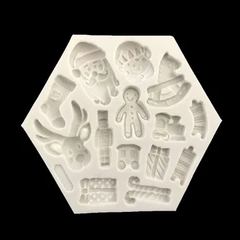 Cerb de crăciun om de Zăpadă forma mucegai silicon pentru sapun fondant matrite DIY decorare tort instrumente