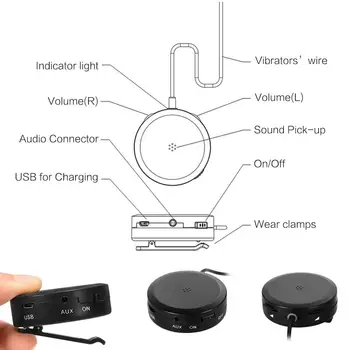 Conducție osoasă Căști auditiv Căști Amplificator Audiphone Surd de Ajutor cu Conducție Osoasă Căști pentru Dificultăți de Auz
