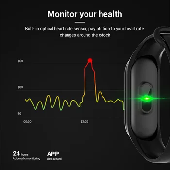 Impermeabil Ceas Inteligent Sport Band Inteligent Monitor de Presiune sanguina Inteligent Bratara Smartwatch-Bratara Bratara M4 (Manual)