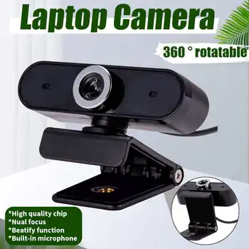 Laptop-uri Camera HD 1080P Webcam Built-in Microfon Reducere Zgomot de 360 de Grade Webcam pentru Difuzare în Direct Conferința de Clasă On-line