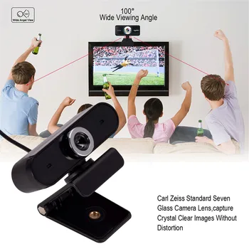 Laptop-uri Camera HD 1080P Webcam Built-in Microfon Reducere Zgomot de 360 de Grade Webcam pentru Difuzare în Direct Conferința de Clasă On-line