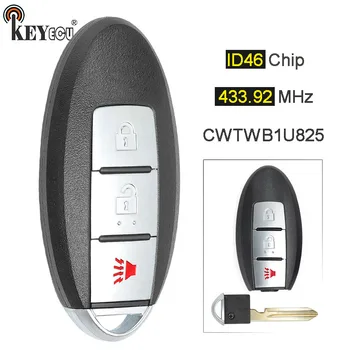 KEYECU 433,92 MHz Cip ID46 FCC ID: CWTWB1U825 TWB1G662 Inteligent de la Distanță Cheie Telecomanda 3 butoane pentru Nissan Armada 2017-20 ,Cub 2009-10