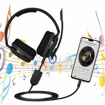 Înlocuire Cablu Audio pentru Astro A10 A40 Jocuri Căști Jack de 3,5 mm Compatibil cu Astro A10 A40 A50 A30 căști