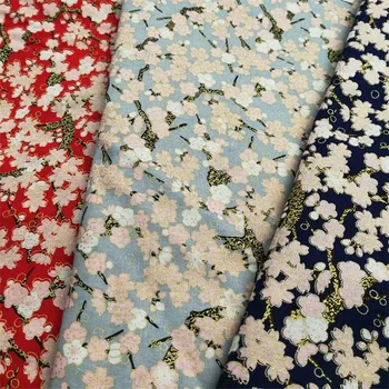 CF682 Stil Japonez Sakura Imprimate Tesatura de Bumbac Pentru Kimono Tabelul Haine Ușa Perdele DIY Țesături Textile Acasă