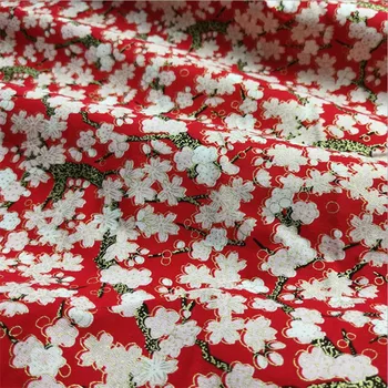 CF682 Stil Japonez Sakura Imprimate Tesatura de Bumbac Pentru Kimono Tabelul Haine Ușa Perdele DIY Țesături Textile Acasă