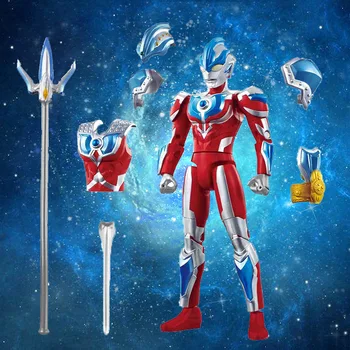 Bandai Original, Autentic Ultraman 17,5 cm Galaxy Super Mobile Victelli Plin Armate Multi-comun Mobile Leide Regele Gudun Arma