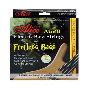 Alice Fretless Bass String Set Complet 4 bucati Chitara Bass Electrica Accesorii Piese de Concert Siruri de caractere A628