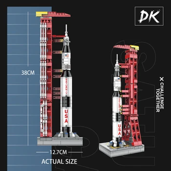 Un Nou Apollo Saturn V Spațiu Model De Racheta Purtătoare Jucărie Cu Lansarea Turn De Blocuri De Constructii Pentru Copii Adulti Jucarii Cadou