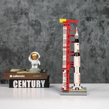 Un Nou Apollo Saturn V Spațiu Model De Racheta Purtătoare Jucărie Cu Lansarea Turn De Blocuri De Constructii Pentru Copii Adulti Jucarii Cadou