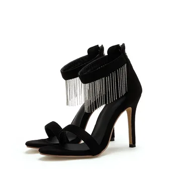 MORAZORA 2020 negru noua moda tocuri inalte pantofi doamnelor fermoar simplu sexy stilet tocuri pantofi elegante sandale de vara femei