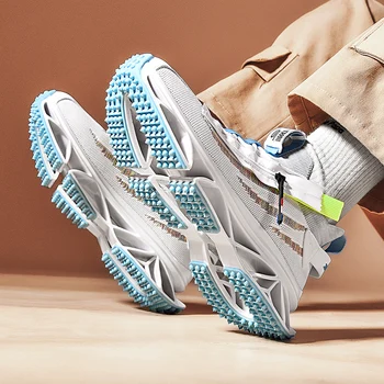 Noul trend de culoare solidă pentru bărbați non-alunecare pantofi sport casual respirabil toate-meci de pantofi de sport în aer liber amortizare barbati pantofi de Tenis