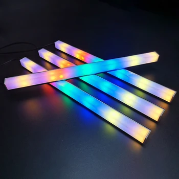 30cm 5V/3Pin Mici 4Pin Lumina Benzi de Aluminiu Magnetic cu LED-uri RGB de Culoare Atmosferă Lampa pentru PC Caz Șasiu