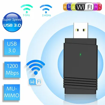 1200 Mbps USB 3.0 Wireless Adaptor WiFi Dongle Dual Band, Bluetooth 5.0 Built-in Antenă Duală NC99