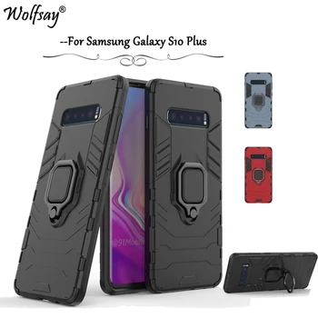 Pentru Samsung Galaxy S10 Plus Caz Armura De Metal Deget Inel Titular Silm Caz Pentru Samsung Galaxy S10 Plus Cover Pentru Samsung S10 Plus