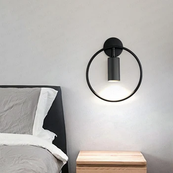 Nordic circulară culoar, coridor intrare scara de perete lampă de noptieră reglabil de perete de fundal lumina reflectoarelor