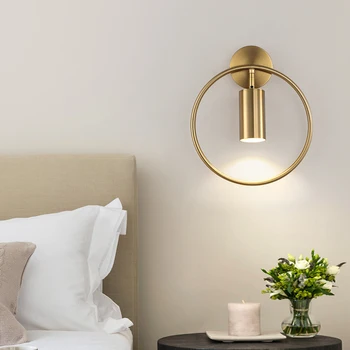 Nordic circulară culoar, coridor intrare scara de perete lampă de noptieră reglabil de perete de fundal lumina reflectoarelor