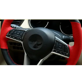 Autocolant auto Pentru Nissan X-Trail T32 MK3 ABS Fibra de Carbon Capac Volan Tapiterie 2016 2017 2018 Styling Auto Accesorii 2 buc