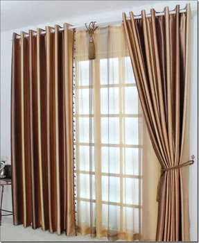 Moderne de stingere cortina de moda pentru tv cu geam camera de zi dormitor Gradient tul